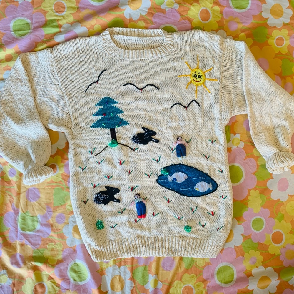 NWOT 1980s Little Fish Pond Sweater